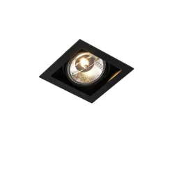 Set mit 6 Moderner Einbau Spot schwarz 18 cm verstellbar - Artemis 111