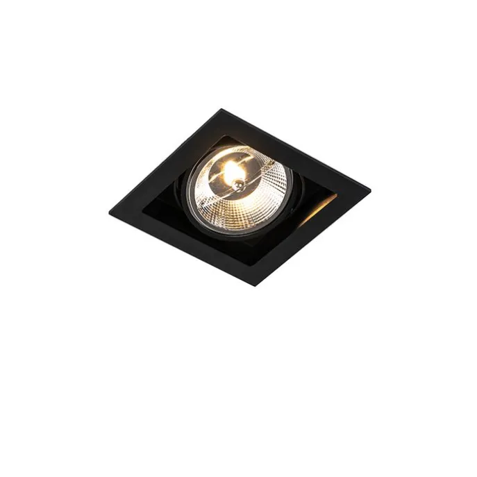 Set mit 6 Moderner Einbau Spot schwarz 18 cm verstellbar - Artemis 111