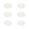 Set mit 6 Moderner Einbaustrahler weiß 12 cm - Buco