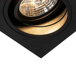 Set mit 6 Modernes versenktes Spotschwarz verstellbar - Chuck 70