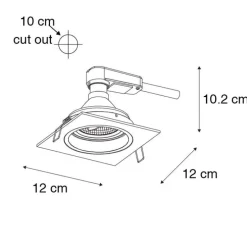 Set mit 6 Modernes versenktes Spotschwarz verstellbar - Chuck 70