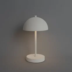 Set mit 2 Outdoor-Tischlampen Pilz weiß wiederaufladbar - Keira