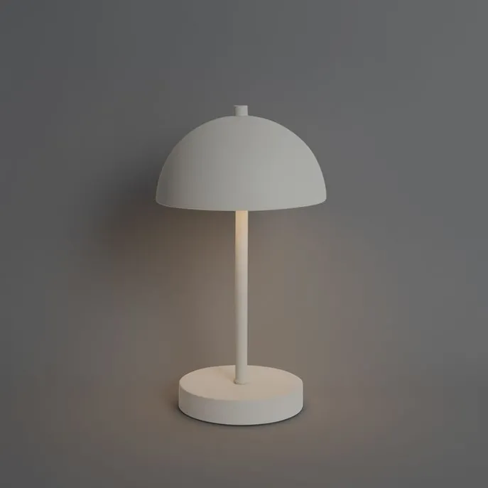 Set mit 2 Outdoor-Tischlampen Pilz weiß wiederaufladbar - Keira