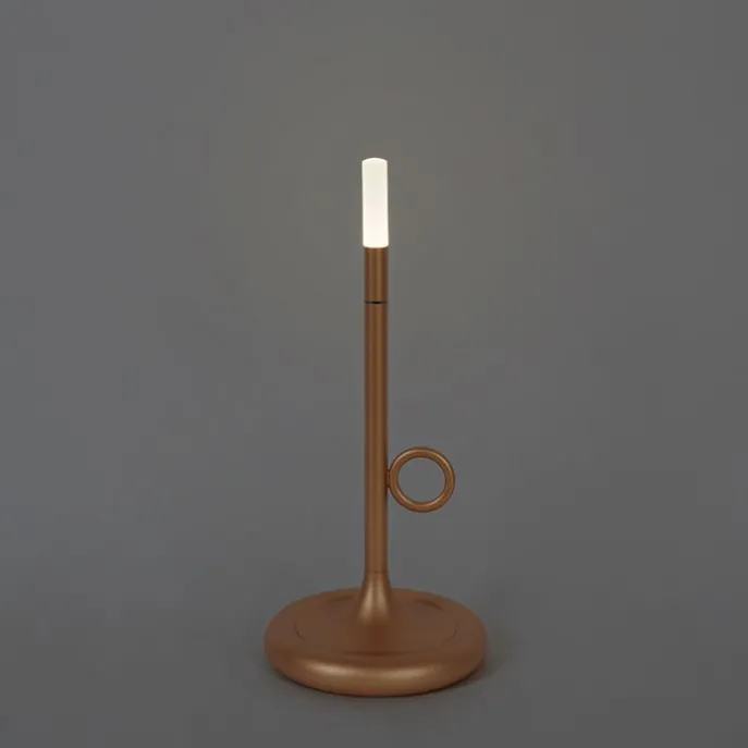 Set mit 2 Outdoor-Tischlampen gold mit Dimmer wiederaufladbar - Sjarel