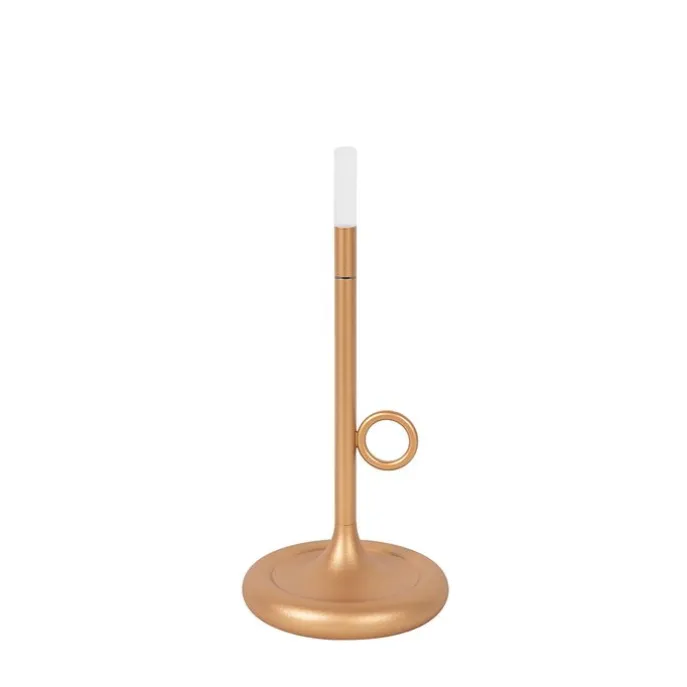 Set mit 2 Outdoor-Tischlampen gold mit Dimmer wiederaufladbar - Sjarel