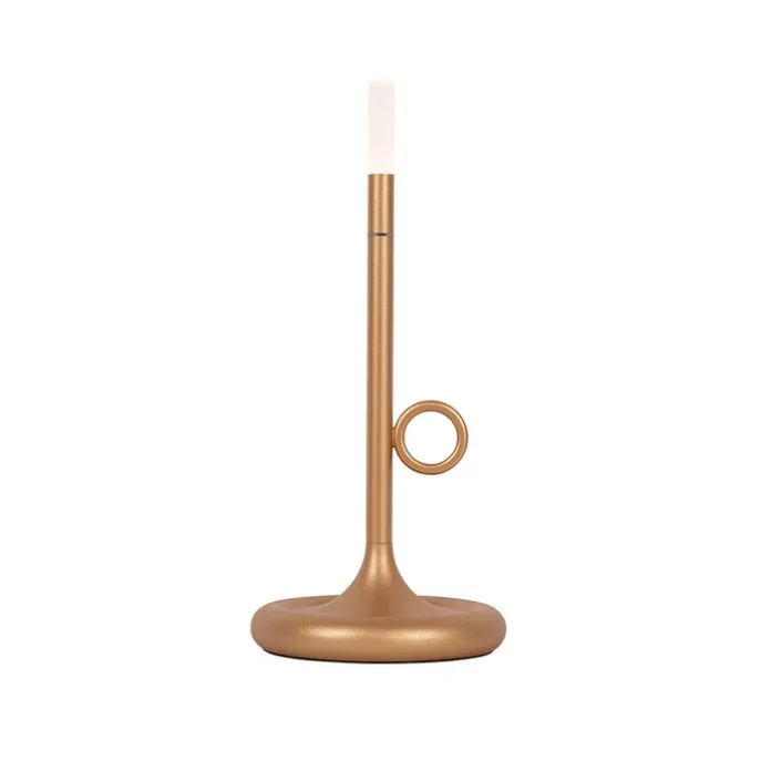 Set mit 2 Outdoor-Tischlampen gold mit Dimmer wiederaufladbar - Sjarel