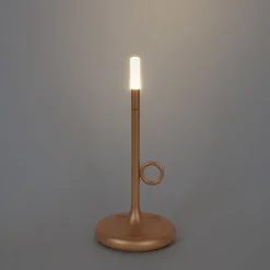 Set mit 2 Outdoor-Tischlampen gold mit Dimmer wiederaufladbar - Sjarel