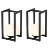 Set mit 2 Outdoor-Tischlampen Schwarz mit Touch-Ladefunktion - Nowi
