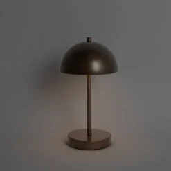 Set mit 2 Outdoor-Tischleuchten Pilz Dunkelbronze Wiederaufladbar - Keira