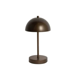 Set mit 2 Outdoor-Tischleuchten Pilz Dunkelbronze Wiederaufladbar - Keira