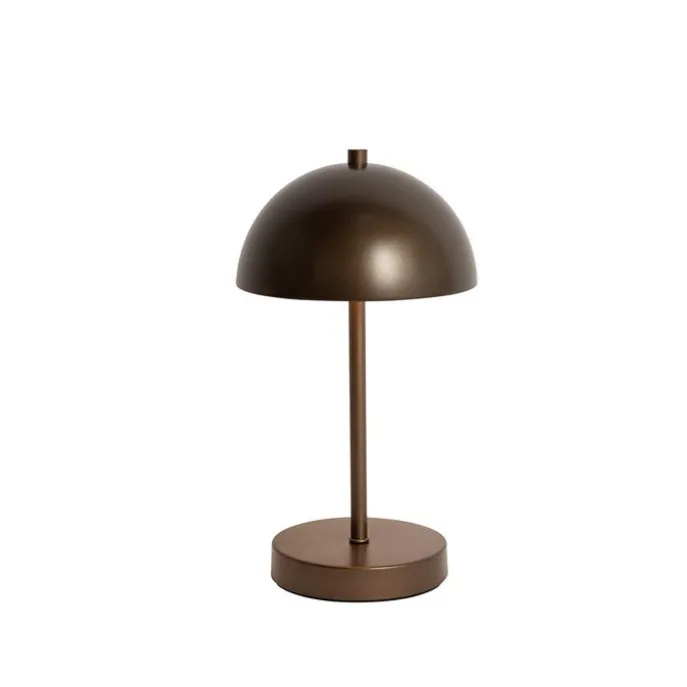 Set mit 2 Outdoor-Tischleuchten Pilz Dunkelbronze Wiederaufladbar - Keira