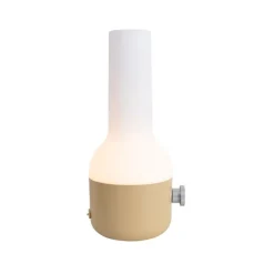 Set mit 2 Outdoor-Tischleuchten Gold mit Weiß inkl. wiederaufladbarem LED - Haard