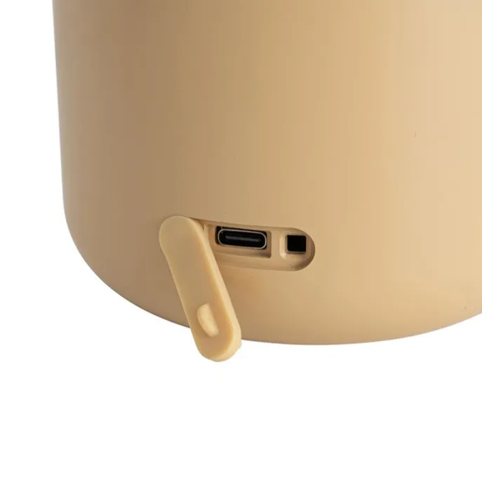 Set mit 2 Outdoor-Tischleuchten Gold mit Weiß inkl. wiederaufladbarem LED - Haard