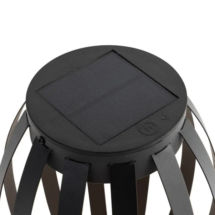 Set mit 2 Outdoor-Tischleuchten schwarz 3-stufig dimmbar Solar & wiederaufladbar - Sheldon