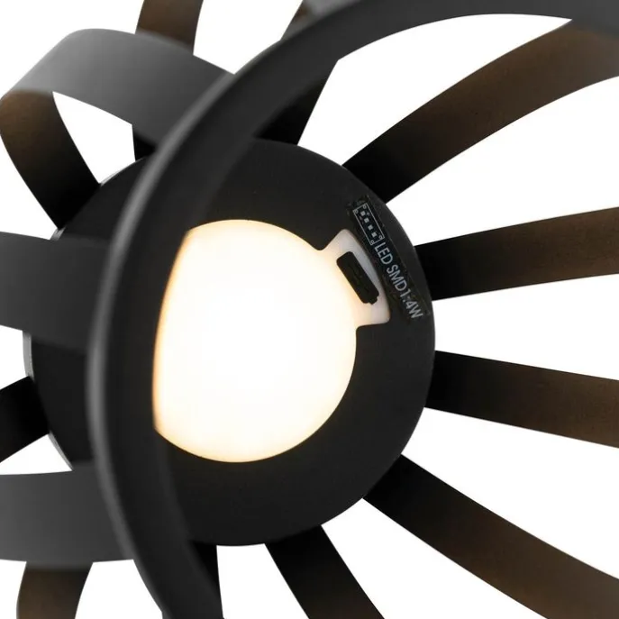 Set mit 2 Outdoor-Tischleuchten schwarz 3-stufig dimmbar Solar & wiederaufladbar - Sheldon