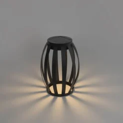 Set mit 2 Outdoor-Tischleuchten schwarz 3-stufig dimmbar Solar & wiederaufladbar - Sheldon