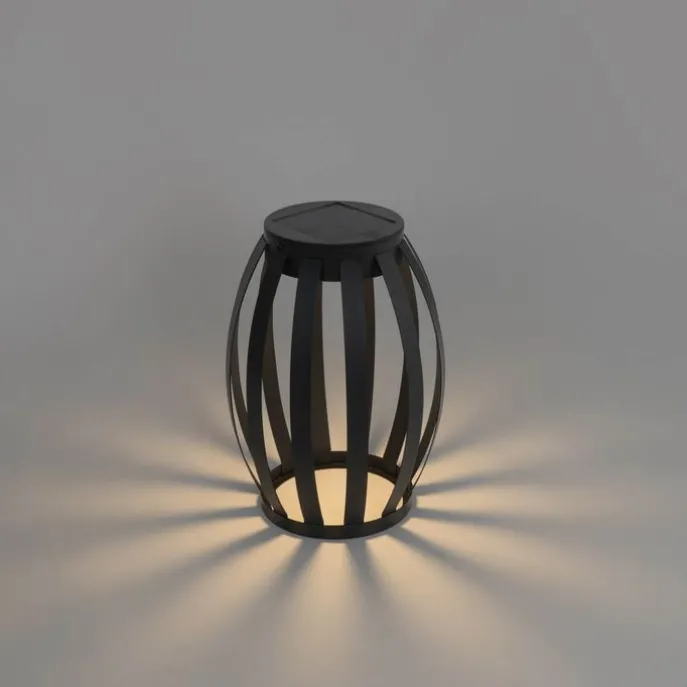 Set mit 2 Outdoor-Tischleuchten schwarz 3-stufig dimmbar Solar & wiederaufladbar - Sheldon