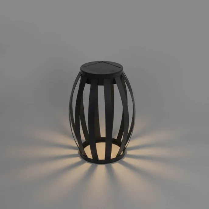 Set mit 2 Outdoor-Tischleuchten schwarz 3-stufig dimmbar Solar & wiederaufladbar - Sheldon