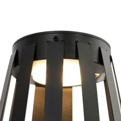 Set mit 2 Outdoor-Tischleuchten Schwarz Inkl. LED 3-Stufen Dimmer Solar und Akku - Penny