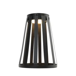 Set mit 2 Outdoor-Tischleuchten Schwarz Inkl. LED 3-Stufen Dimmer Solar und Akku - Penny