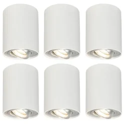 Set mit 6 Punkten weiß drehbar und kippbar - Rondoo 1 nach oben