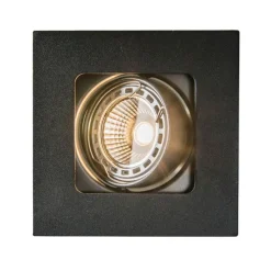 Set mit 6 quadratischen Einbaustrahlern schwarz verstellbar - Artemis