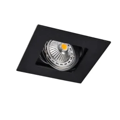 Set mit 6 quadratischen Einbaustrahlern schwarz verstellbar - Artemis