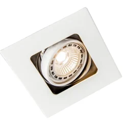 Set mit 6 Quadratischer Einbauspot weiß schwenkbar und kippbar - Artemis