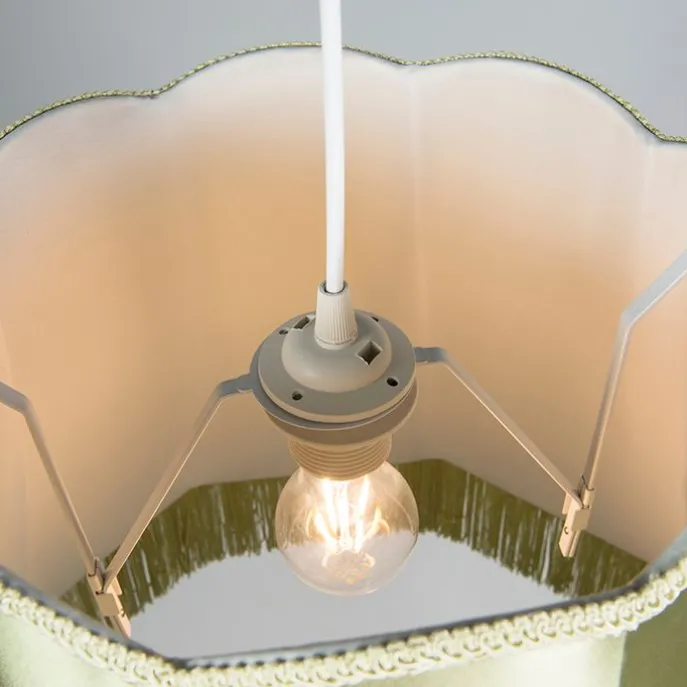 Set mit 4 Retro Hängelampen grün 45 cm - Granny