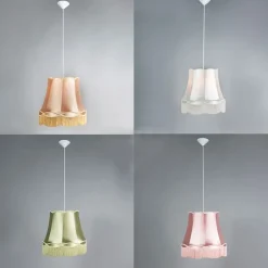 Set mit 4 Retro Hängelampen bunt 45 cm - Granny