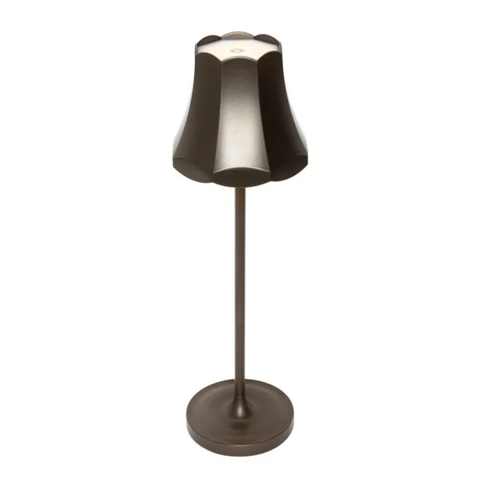 Set mit 2 Retro-Tischleuchten Dunkelbronze wiederaufladbar IP44 - Granny