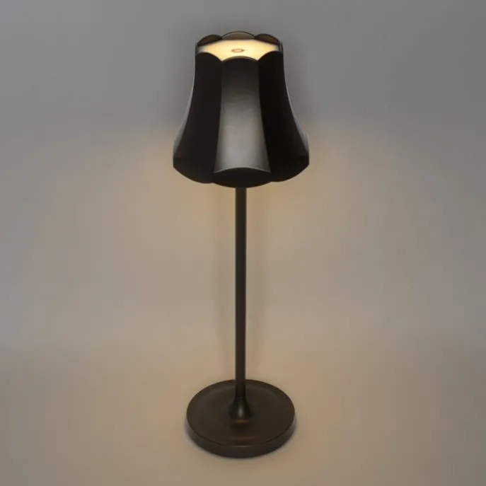 Set mit 2 Retro-Tischleuchten Dunkelbronze wiederaufladbar IP44 - Granny