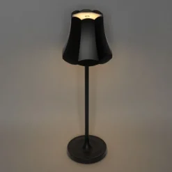 Set mit 2 Retro-Tischleuchten Schwarz wiederaufladbar IP44 - Granny