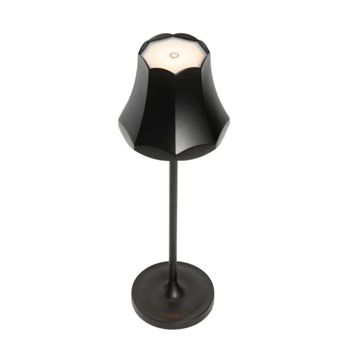 Set mit 2 Retro-Tischleuchten Schwarz wiederaufladbar IP44 - Granny