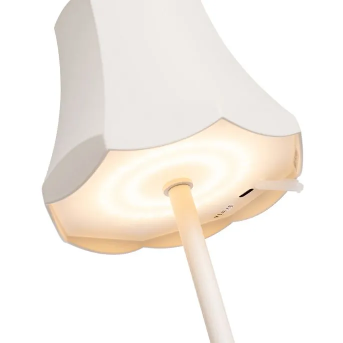 Set mit 2 Retro-Tischleuchten cremeweiß wiederaufladbar IP44 - Granny