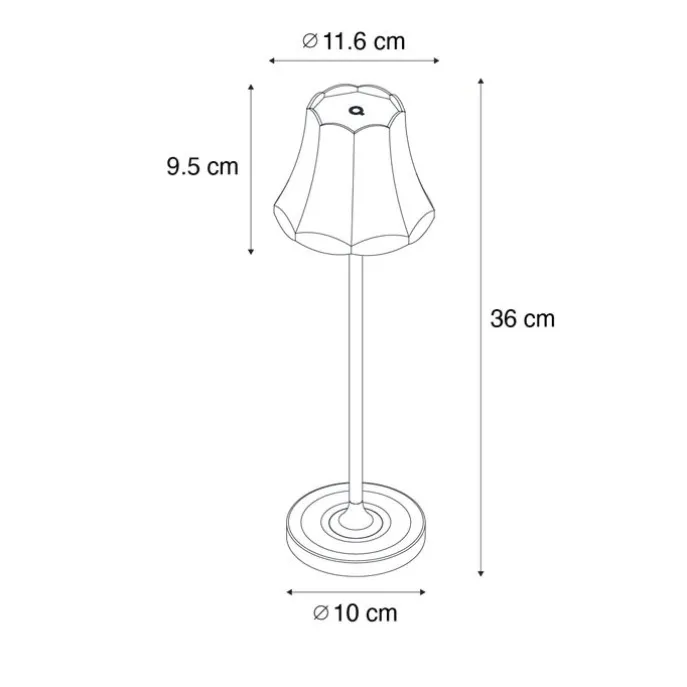 Set mit 2 Retro-Tischleuchten Kupfer wiederaufladbar IP44 - Granny