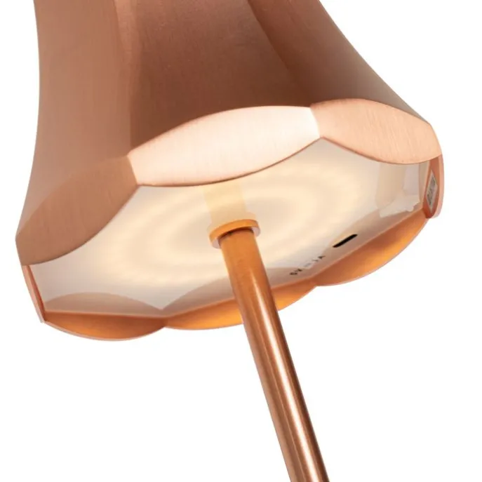 Set mit 2 Retro-Tischleuchten Kupfer wiederaufladbar IP44 - Granny