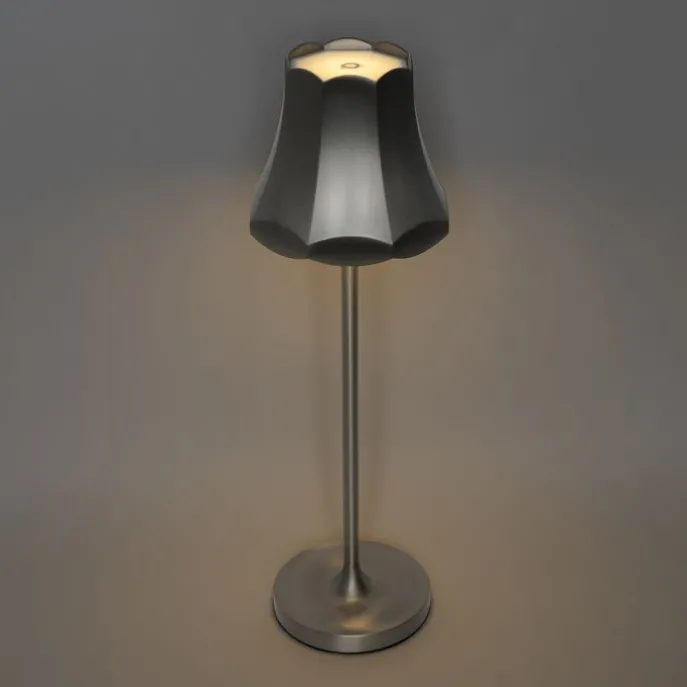 Set mit 2 Retro-Tischleuchten Gunmetal wiederaufladbar IP44 - Granny