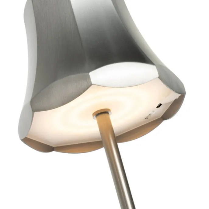 Set mit 2 Retro-Tischleuchten Gunmetal wiederaufladbar IP44 - Granny