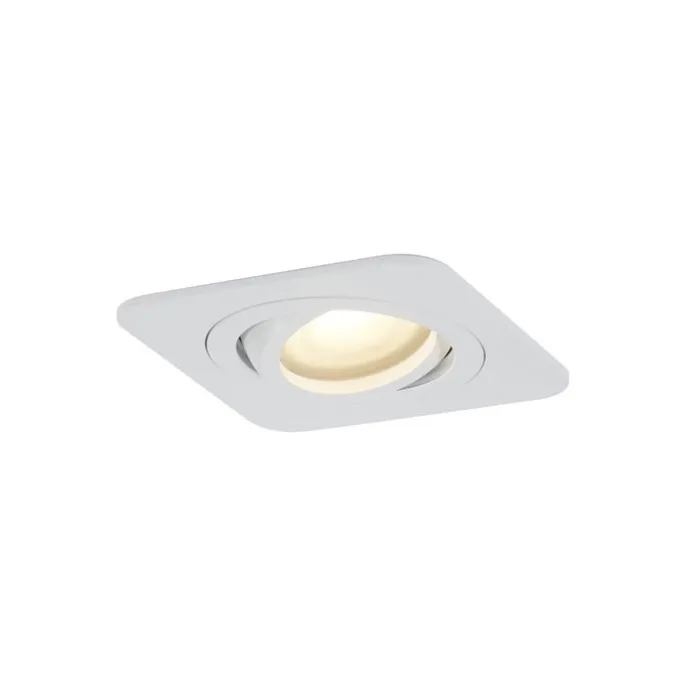 Set mit 6 runden Einbaustrahlern Weiß GU10 50mm dreh- und schwenkbar IP44 - Alberto