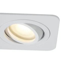 Set mit 6 runden Einbaustrahlern Weiß GU10 50mm dreh- und schwenkbar IP44 - Alberto