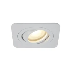 Set mit 6 runden Einbaustrahlern Weiß GU10 50mm dreh- und schwenkbar IP44 - Alberto