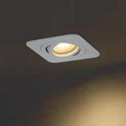 Set mit 6 runden Einbaustrahlern Weiß GU10 50mm dreh- und schwenkbar IP44 - Alberto