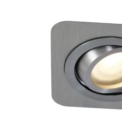 Set mit 6 runden Einbaustrahlern Gunmetal GU10 50mm Verstellbar IP44 - Alberto