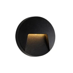 Set mit 6 runden schwarzen Außenwandleuchten inkl. LED IP65 - Gem