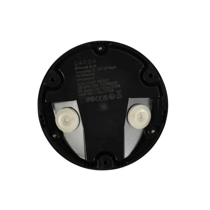 Set mit 6 runden schwarzen Außenwandleuchten inkl. LED IP65 - Gem