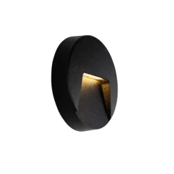 Set mit 2 runden schwarzen Außenwandleuchten inkl. LED IP65 - Gem