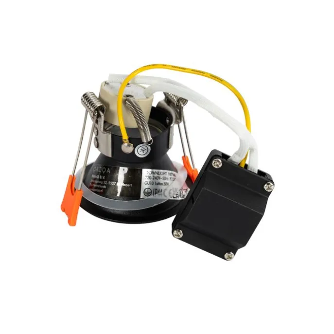 Set mit 6 schwarzen Einbauleuchten GU10 35 mm IP44 - Dept