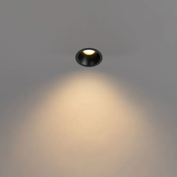 Set mit 6 schwarzen Einbauleuchten GU10 35 mm IP44 - Dept