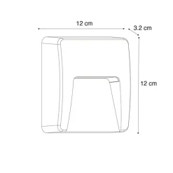 Set mit 6 schwarzen quadratischen Außenwandleuchten inkl. LED IP65 - Gem